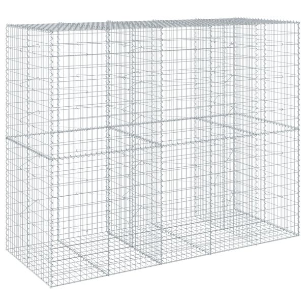 vidaXL Gabion Basket Silver Galvanized Iron 98.4 x 39.4 x 78.7 in