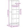 vidaXL Bookcase Grey sonoma Engineered wood Tall Bookcase Rectangular