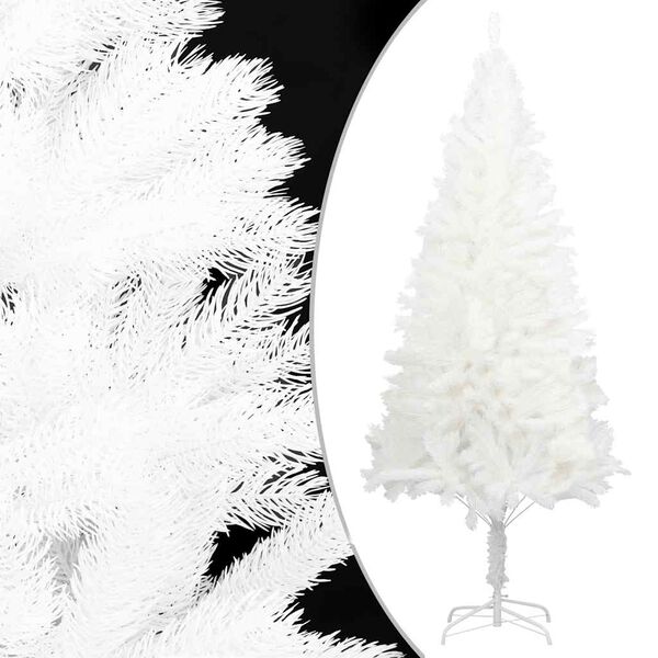 vidaXL Christmas Tree White PE (Polyethylene), Steel Medium Durable