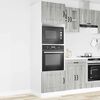 vidaXL Oven Cabinet Set of 2 Grey Sonoma Engineered wood Compact