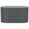 vidaXL Garden Raised Bed Grey Galvanized Steel 63 x 31.5 x 31.9 in