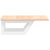 vidaXL Basin Shelf Oak and White Solid oak wood and steel Medium