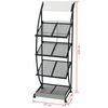 vidaXL Magazine Rack Black and White Steel frame, MDF board Medium