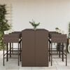vidaXL Garden Bar Set Brown, Cream White, Black