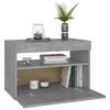 vidaXL Bedside Cabinet Concrete grey Engineered wood Bedside Cabinet