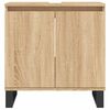 vidaXL Bathroom Cabinet Sonoma Oak Engineered Wood, Iron Medium