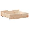 vidaXL Under-bed Drawer Natural Pine Solid pine wood (untreated)