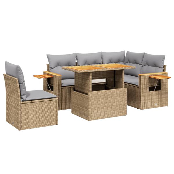 vidaXL Garden Sofa Set Beige