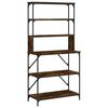 vidaXL Baker's Rack 6-Tier Smoked Oak 35.4x15.7x70.9" Engineered Wood