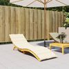 vidaXL Sun Lounger Cushion Cream Oxford fabric (100% polyester) Extra Long