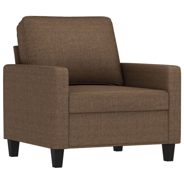 vidaXL Sofa Chair Brown Fabric (100% Polyester), Metal, Textilene Single