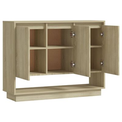 vidaXL Sideboard Sonoma Oak 38.2"x12.2"x29.5" Engineered Wood