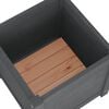 vidaXL Planter Grey Solid Pinewood Medium Decorative Inlays Planter
