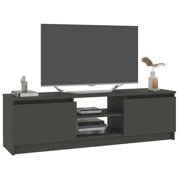 vidaXL TV Cabinet Grey Engineered wood, MDF Medium TV Cabinet