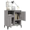 vidaXL Sideboard Grey Sonoma Engineered Wood, Metal Medium Sideboard