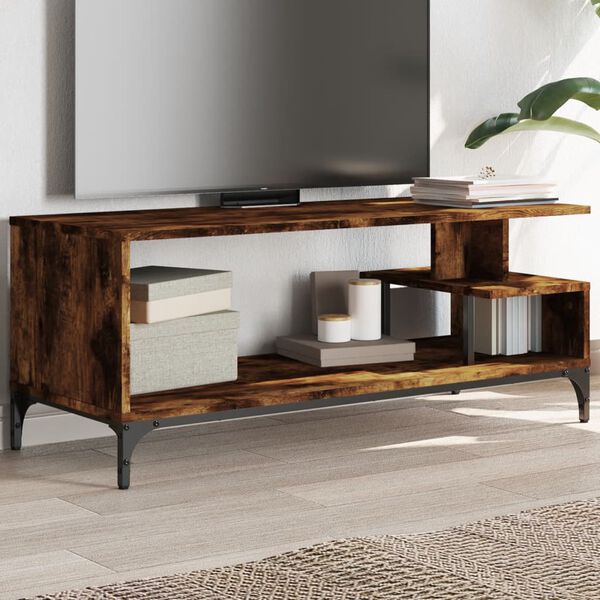 vidaXL TV Cabinet Smoked oak Engineered wood 40.2 in TV Cabinet