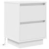 vidaXL Bedside Cabinet White Engineered wood 14.9 x 13.4 x 19.7 in
