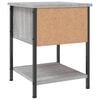 vidaXL Bedside Table Grey Sonoma Engineered Wood, Iron Small Nightstand