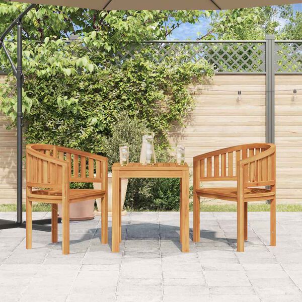 vidaXL Garden Chair Natural Teak Solid Teak Wood Medium Durable