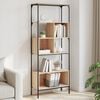 vidaXL Bookcase Sonoma oak Engineered wood, Metal Large Adjustable Feet