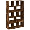 vidaXL Bookcase Smoked oak Engineered wood Medium Storage Cabinet