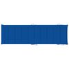 vidaXL Sun Lounger Royal blue cushion, Teak wood Teak wood, Polyester