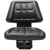vidaXL Tractor Seat Black Steel frame, PVC upholstery Universal