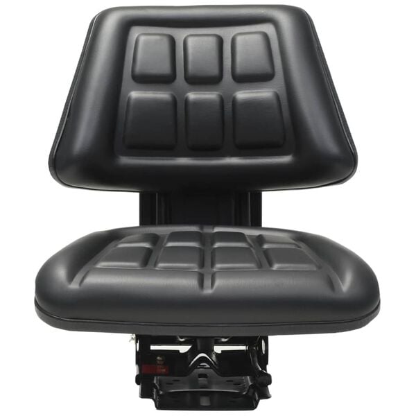 vidaXL Tractor Seat Black Steel frame, PVC upholstery Universal
