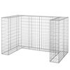 vidaXL Gabion Wall for Garbage Bins Galvanized Steel 70.9"x39.4"x43.3"