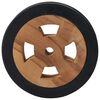 vidaXL Sunlounger Spare Wheel Brown Teak Wood, Rubber Standard Durable
