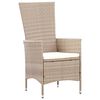 vidaXL Outdoor Dining Set Beige PE Rattan 29.5 x 59.1 in