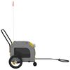vidaXL Pet Bike Trailer Yellow and Grey 49.21 x 20.87 x 21.26 in