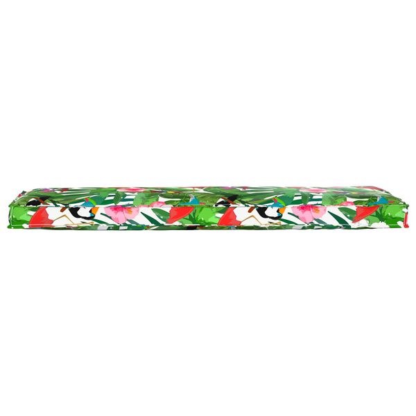 vidaXL Pallet Cushion for Bench Floral Multicolour 140 x 40 x 8 cm