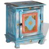 vidaXL Nightstand Blue Solid Mango Wood Bedside Table Rectangular