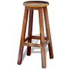 vidaXL Bar Stool Multicolor Reclaimed wood Standard Durable Bar Stool
