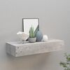 vidaXL Drawer Shelf Concrete grey MDF and metal Compact Wall Shelf