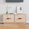 vidaXL TV Cabinet Natural Solid Pine Wood Medium TV Cabinet