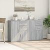 vidaXL Sideboards 2 pcs Gray Sonoma 23.6"x12.2"x27.6" Engineered Wood