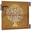 vidaXL Garden Gate 33.5x29.5" Corten Steel Tree Design