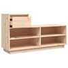 vidaXL Shoe Cabinet Untreated Natural Wood Solid pine wood Medium