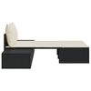 vidaXL Double Sun Lounger Black, Cream