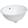 vidaXL Bathroom Sink White 18.5x15.4x8.3" Oval Ceramic