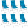 vidaXL Highback Chair Cushion Set of 6 Light blue