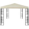 vidaXL Gazebo Cream, Black Polyester, Steel 9.8x13.1 ft Durable Gazebo