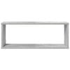 vidaXL Wall Shelf Set of 4 Concrete gray Engineered wood Medium