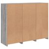 vidaXL Sideboard Set of 3 Grey sonoma Engineered wood, glass Sideboard