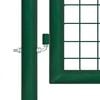 vidaXL Garden Gate Steel 137.8x39.4" Green