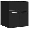vidaXL Bathroom Furniture Set Black Engineered wood, acrylic