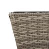 vidaXL Planter Grey PE Rattan Large Hooks Planter Trapezoidal