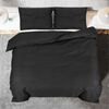 vidaXL Duvet Cover Set Black 100% Cotton 79 x 79 in Lightweight